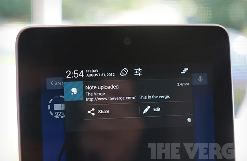 Android için Evernote Jelly Bean kullanıcıları için bildirim sistemini kullanmaya başladı