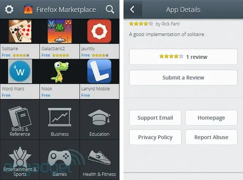 Mozilla Firefox OS’in uygulama mağazasına ait ekran görüntüleri sızdı