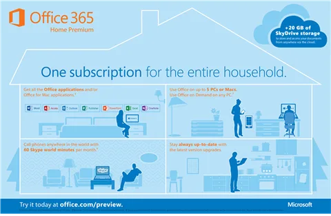 Office 2013 paketlerinin ABD’deki abonelik fiyatları yıllık 139.99 ve 99.99 dolardan başlayacak
