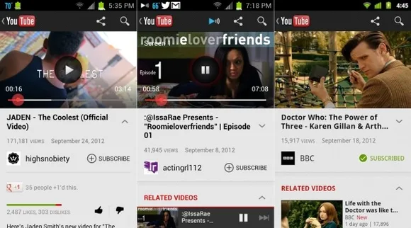 youtube-android-270912 YouTube’un güncellenen Android uygulaması ile Froyo ve Gingerbread’e önden yükleme desteği geldi