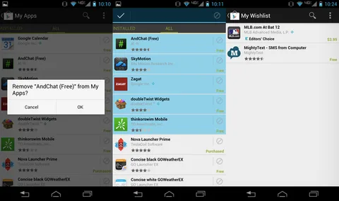 Google Play Store 3.9.16 güncellemesi Uygulamalarım listesini kolayca boşaltmayı sağlıyor