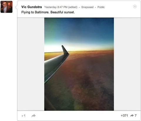 Vic Gundotra Snapseed’in Google+ paylaşım destekli Android uygulamasının işaretini verdi