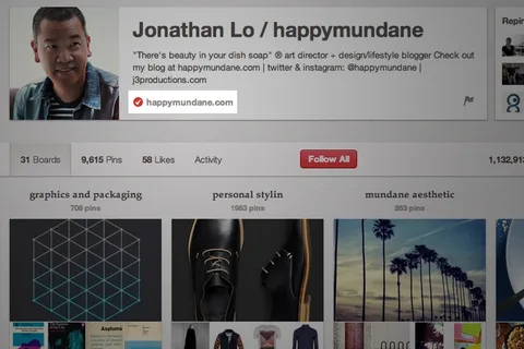 Pinterest profil sayfaları için web sitesi onayı sunmaya başladı