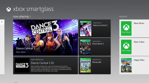 Xbox SmartGlass uygulaması Windows 8 ile beraber kullanıma sunulacak
