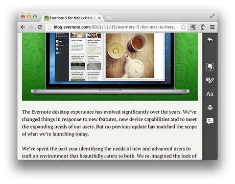 Chrome için Evernote Clearly eklentisi web sitelerini sizin için okuyor