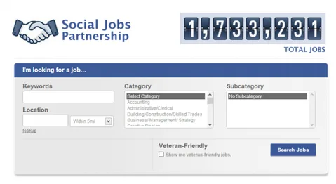 Facebook Social Jobs uygulamasını devreye soktu