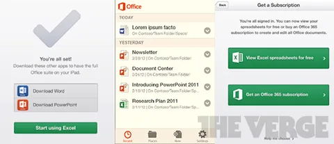 Microsoft Office’in iPhone, iPad ve Android versiyonları ortaya çıktı