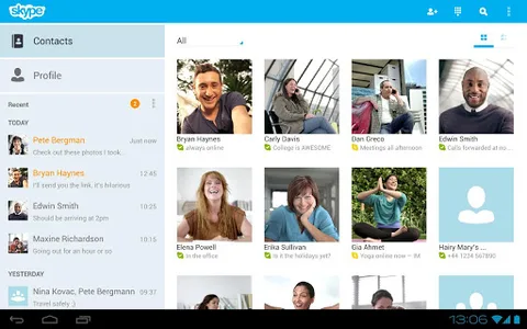 Android için Skype 3.0 tabletlere özel kullanıcı arayüzüyle birlikte geldi