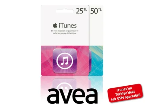 Avea iTunes Hediye Kartı satmaya başlayan ilk mobil operatör oldu