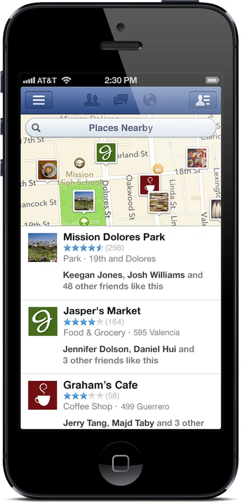 Facebook iOS ve Android için Yakınlardakiler özelliğini güncelledi