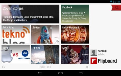 Flipboard Android uygulaması 7 ve 10 inç’lik tabletlerle uyumlu hâle geldi