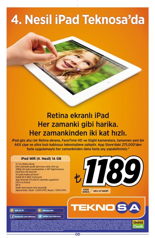 iPad mini ve iPad 4 Türkiye’deki zincir mağazalarda satılmaya başladı