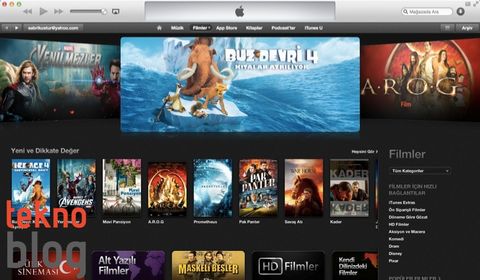 iTunes film mağazası Türkiye’de faaliyete geçti, Apple TV artık daha çok işe yarayacak