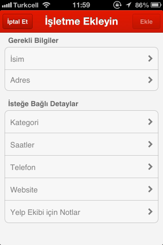 Yelp iOS Uygulama İncelemesi