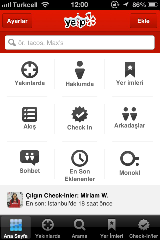 Yelp iOS Uygulama İncelemesi