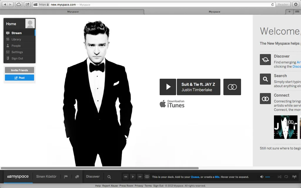 Yenilenmiş MySpace yeni Justin Timberlake şarkısıyla kapılarını açtı