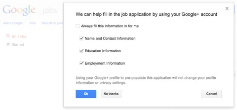 Google kendi bünyesindeki iş başvurularına Google+ desteği getirdi