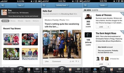 GetGlue iPhone uygulaması güncellemeyle birlikte daha yetenekli bir hâle büründü