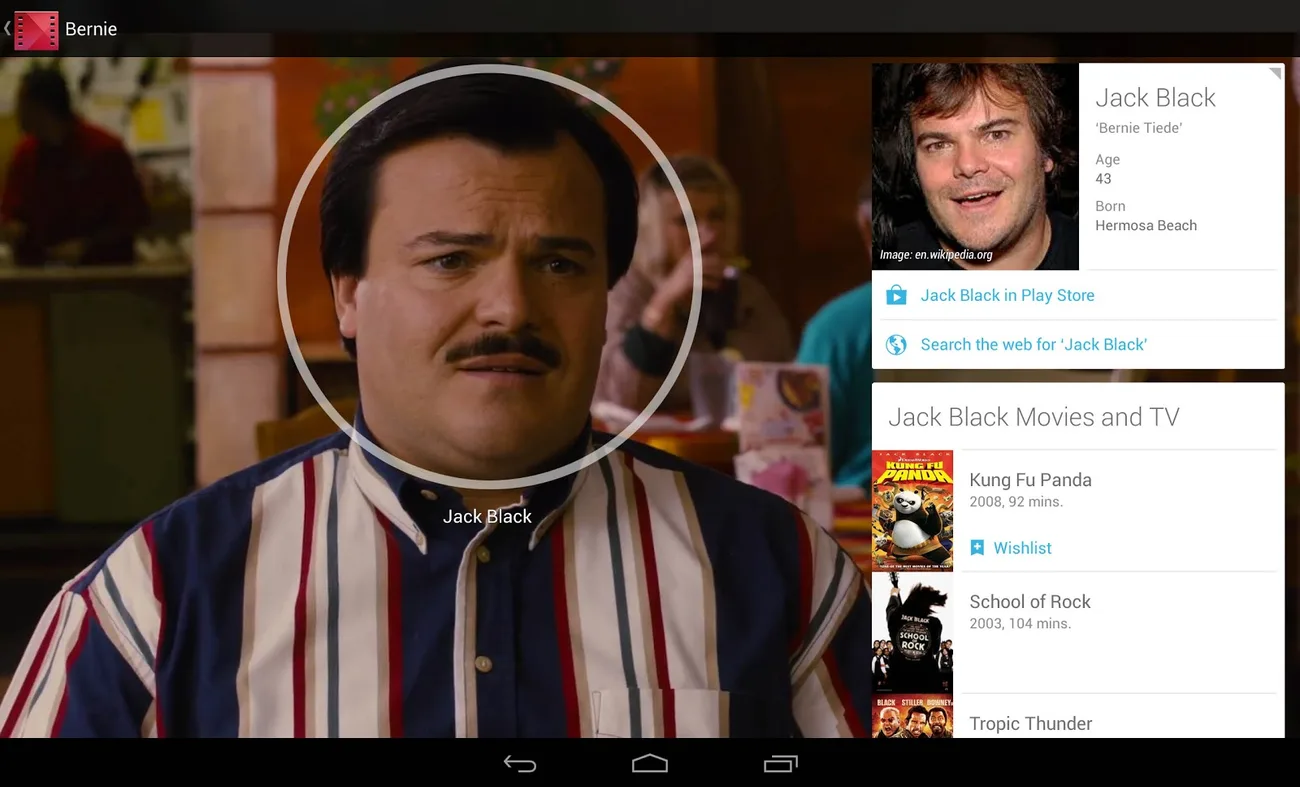 Android tabletlerinden film izleyenler Google Knowledge Graph’ten faydalanabilecek