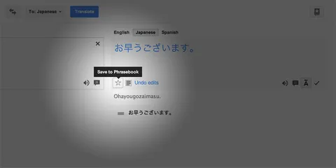 Google Translate sık kullanılan kalıpları Phrasebook’a kaydediyor