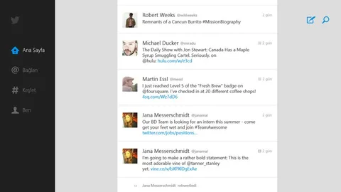 Twitter Windows 8 uygulaması nihayet yayınlandı