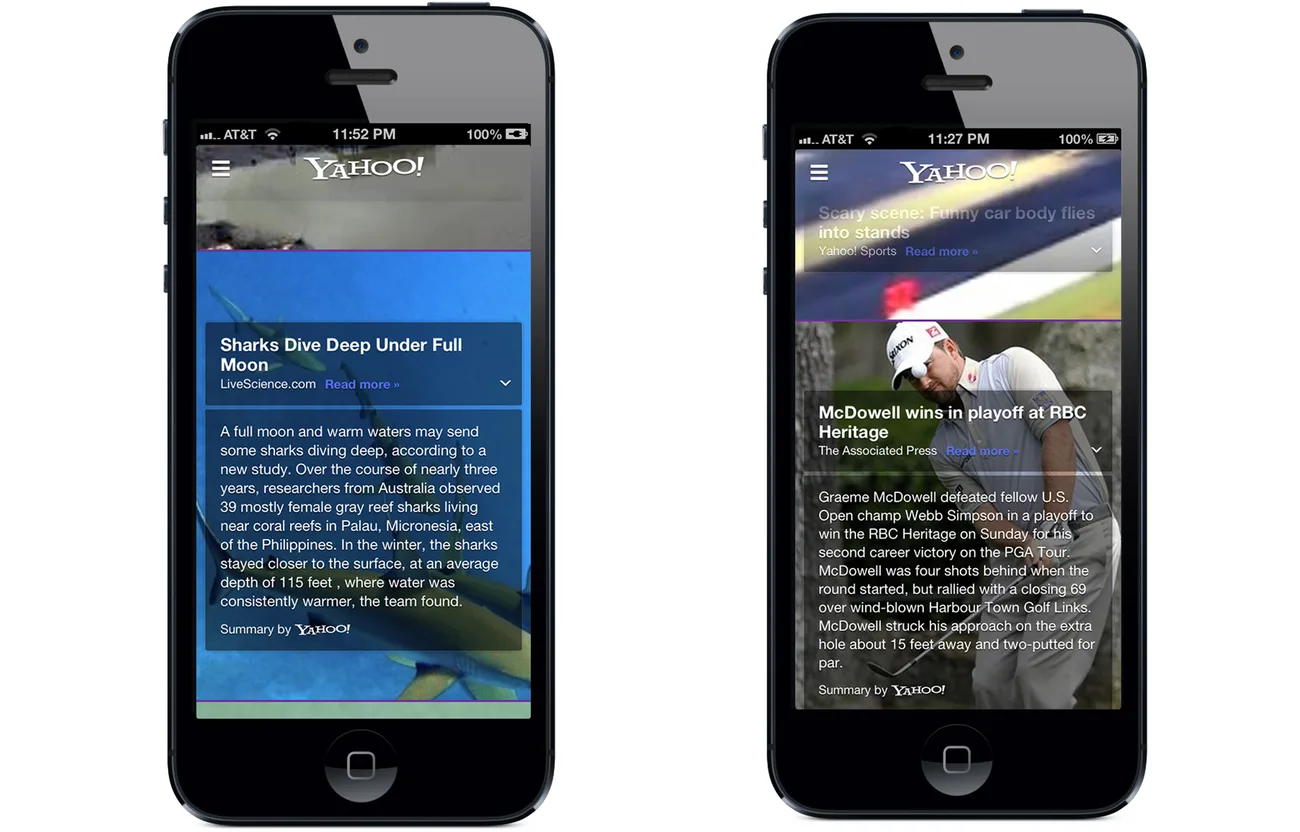 Yahoo iPhone uygulamasına Summly’yi entegre etti