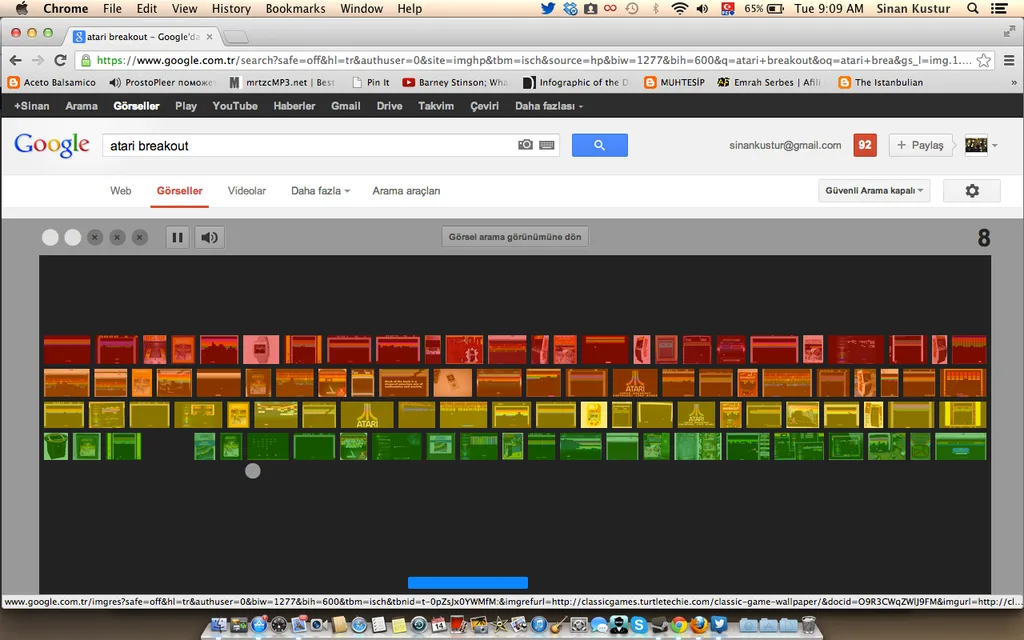 Atari klasiklerinden ”Breakout” Google Görsel Arama’nın içinden oynanabiliyor