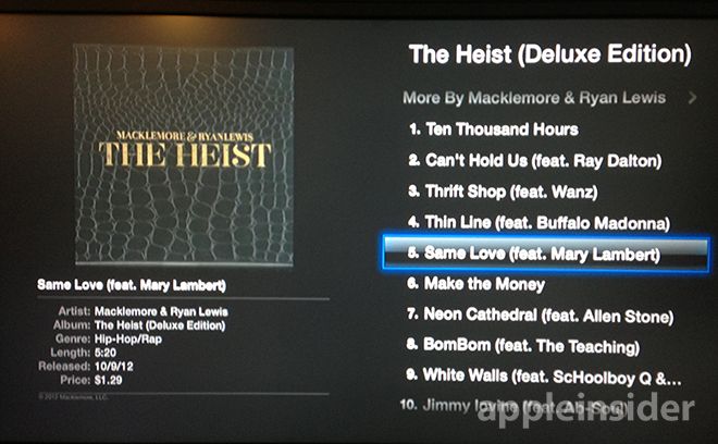 Apple TV’ye iTunes Store’dan şarkı satın alma özelliği geliyor