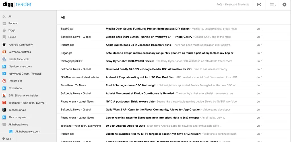 Digg Reader web ve iOS uygulamalarıyla herkese açıldı