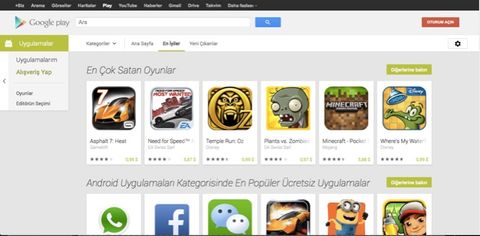 Google Play web mağazasının tasarımı yenilendi