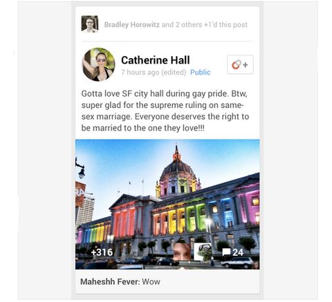 Google+ kullanıcılarına arkadaşlarının beğendiklerini göstermeye başlıyor