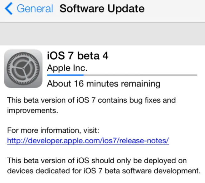 iOS 7 beta 4 yayınlandı, kodlar içinde iPhone için biyometrik sensör gizli