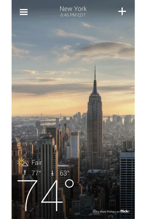 Android için Yahoo Hava Durumu uygulaması yenilendi