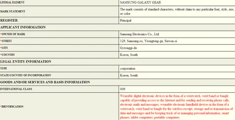 Samsung ”Galaxy Gear” markasının ticari hakları için başvuruda bulundu