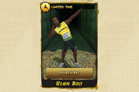 Rekortmen atlet Usain Bolt Temple Run 2’de
