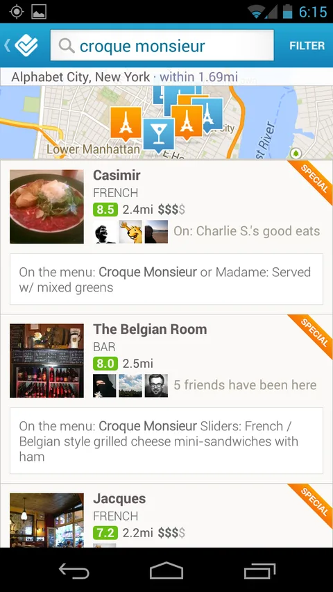 Foursquare arama sonuçlarında restoran menülerinden faydalanacak
