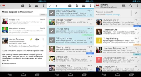 Gmail Android uygulamasına kart tabanlı görünüm geliyor