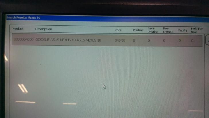 Perakende listesi kaynaklı sızıntı Asus imzalı Nexus 10’un yolda olduğunu gösteriyor