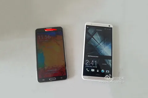 HTC One Max Samsung’un yeni gözdesi Galaxy Note 3 ile yan yana görüntülendi