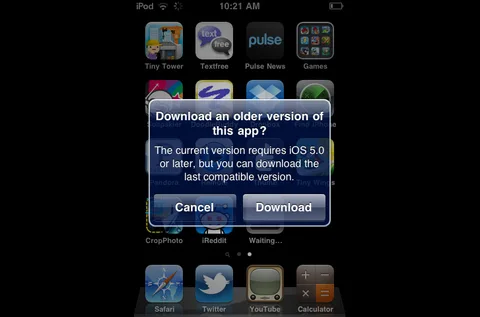 Apple eski cihazlar için uygulamaların uyumlu en son versiyonunu indirme fırsatı veriyor