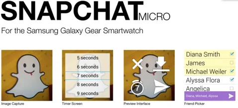 Snapchat özel uygulamasıyla Samsung Galaxy Gear’da yerini alacak