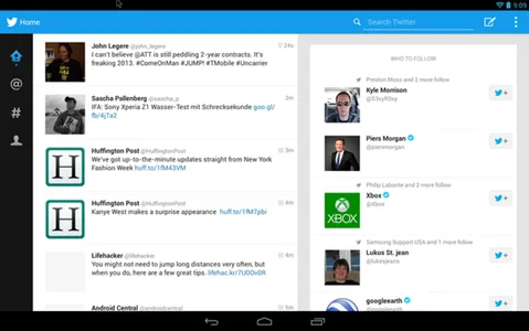 Twitter Android uygulamasının tabletlere özel versiyonu sızdı