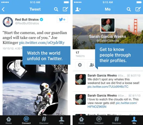 Twitter uygulamasına iOS 7 düzenlemesi