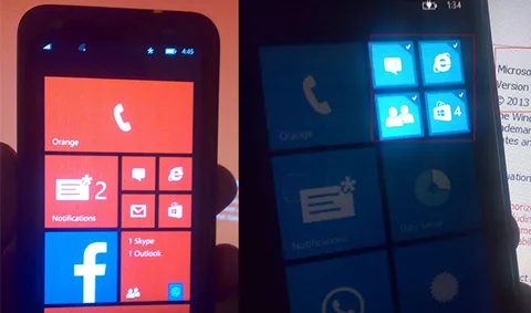 Windows Phone 8.1’e ait ekran görüntüleri bildirimlere özel kutucuğu işaret ediyor