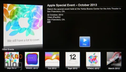 Apple bu akşamki etkinliği web sitesi ve Apple TV’den canlı yayınlayacak (güncellendi)
