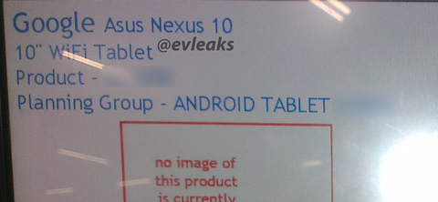 Google Nexus 10’u Asus’un ürettiğine dair yeni bir sızıntı ortaya çıktı