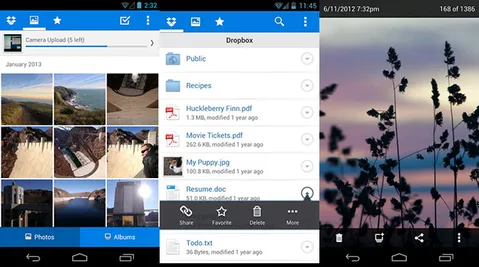 Dropbox Android uygulamasına bildirim kaynağı ve yeni paylaşım seçenekleri