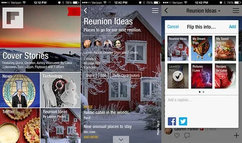 Flipboard iOS uygulamasının arayüzünü yeniledi