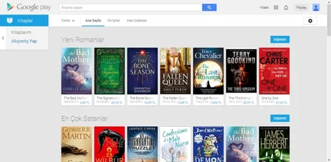 Google Play Kitaplar mağazası Türkiye’ye açıldı