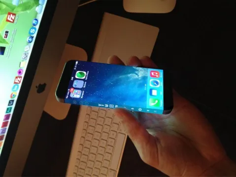 iPhone 6 konsepti cihazın sol yanını kaplayan, çerçevesiz bir ekran sunuyor
